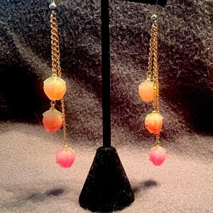 Flower bud earrings